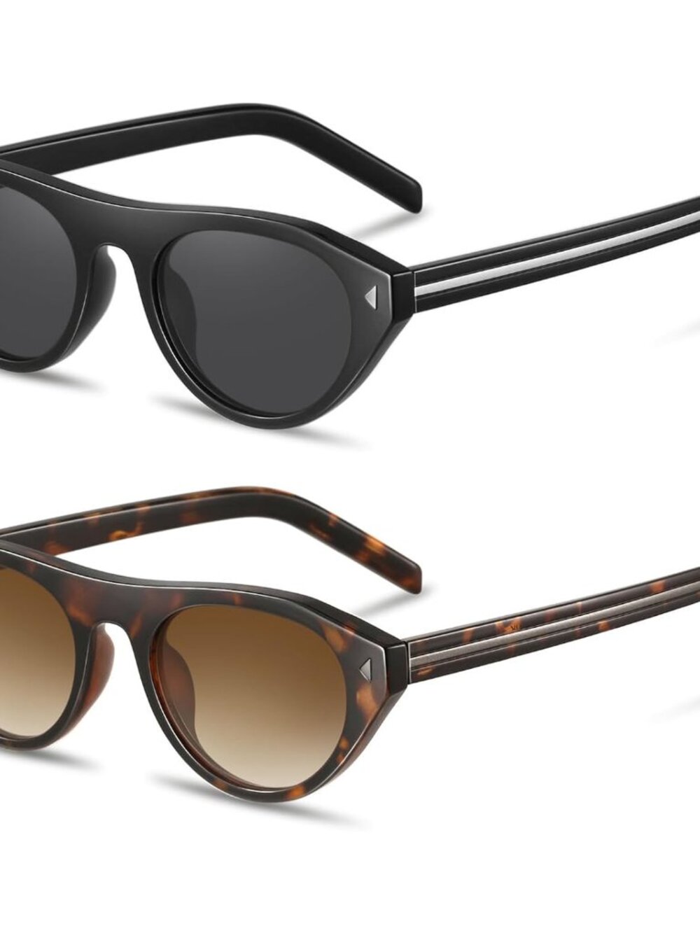 Fashionable Oval Sunglasses Set for Women - UV Protection, Versatile Style